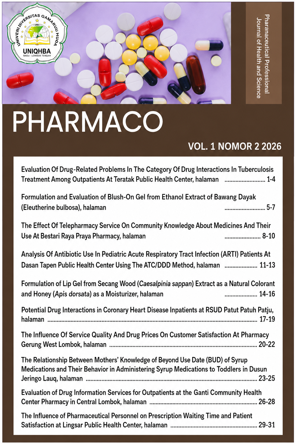 					View Vol. 1 No. 2 (2026): PHARMACO VOLUME 1 NOMOR 2
				